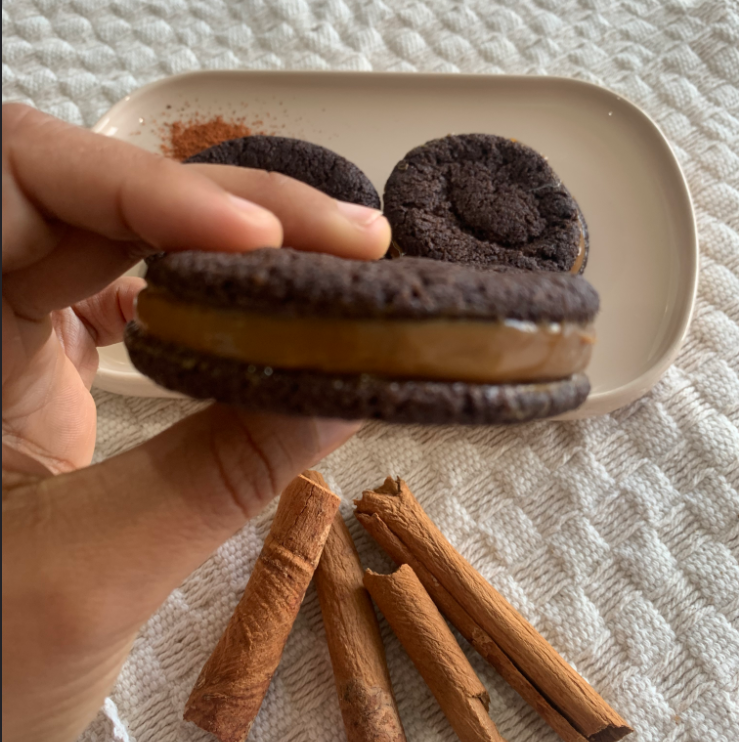 Cookie recheado artesanal com canela